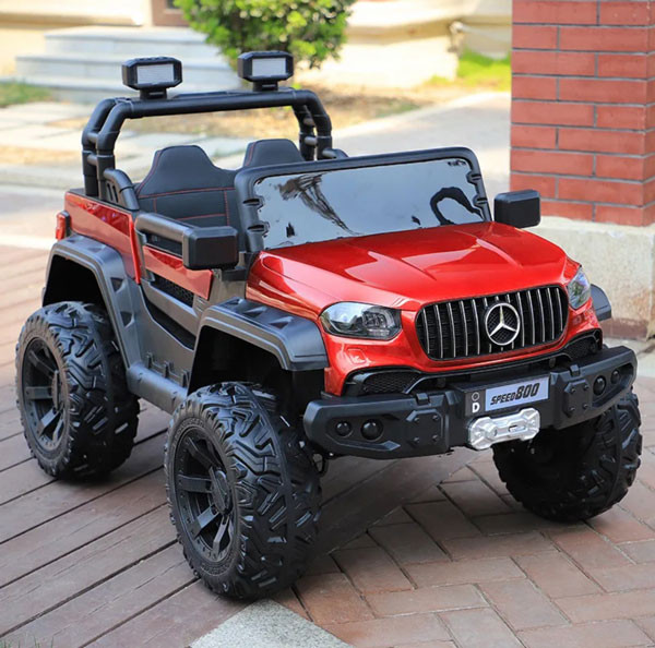 ماشین شارژی بنز سایز بزرگ لاستیک اسفنجی شاسی بلند ۵موتوره RGB