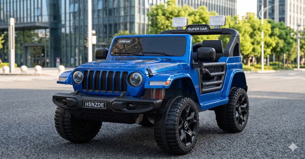 ماشین شارژی جیپ سایز بزرگ لاستیک اسفنجی شاسی بلند ۵ موتوره Jeep